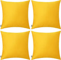 4-Pack Cotton Comfortable Solid Decorative Throw Pillow Case Square Cushion by Thmyo