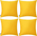 4-Pack 100% Cotton Comfortable Solid Decorative Throw Pillow Case, Thmyo Square by Thmyo