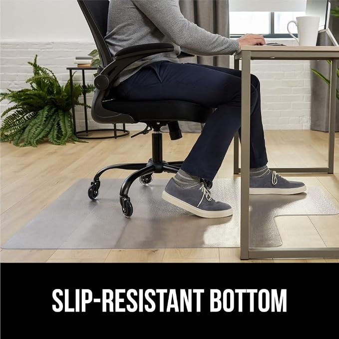GORILLA GRIP Office Chair Mat for Hardwood Floors, 29x47 Smooth Glide Slip - Image 6