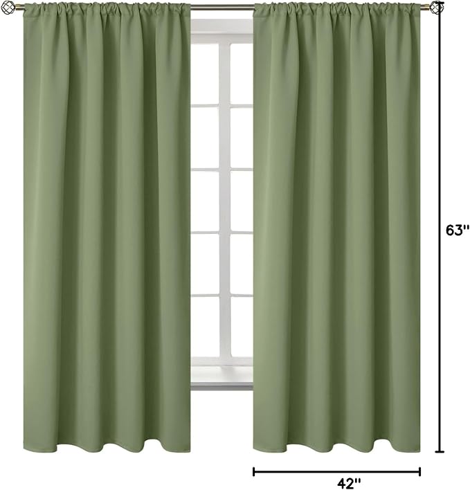 BGment Olive Green Blackout Curtains - Image 8