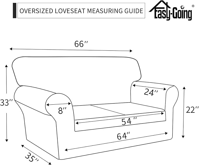 Easy-Going Waterproof Oversized Loveseat Covers Leakproof Couch Cover - Image 6