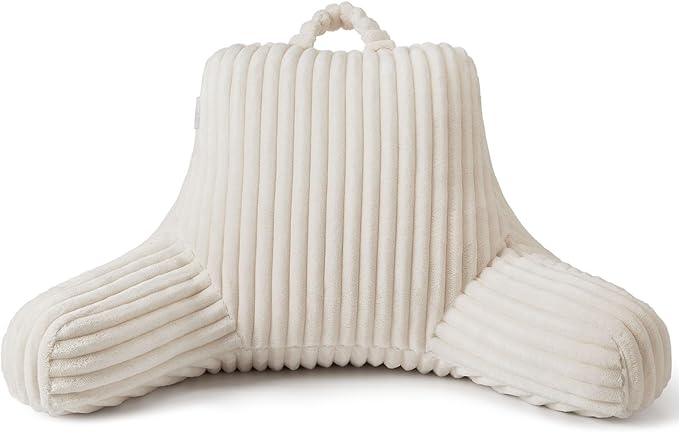 Blissful Diary Reading Pillow for Sitting in Bed, Flannel Back Pillow Bed - Image 4