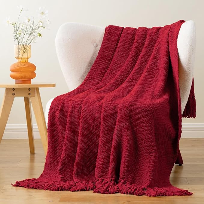 BATTILO HOME Christmas Decor Red Throw Blanket - Image 2