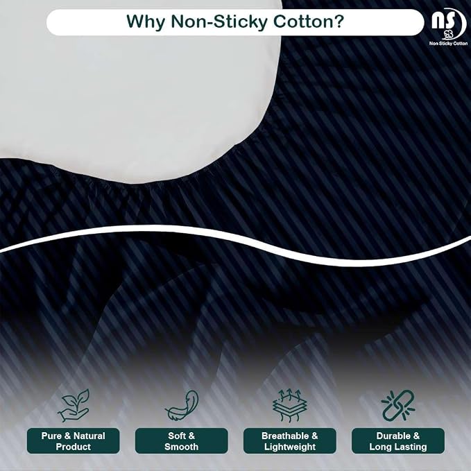 NON Sticky cotton Full Size Sleeper Sofa Sheets, 4 Piece Egyptian Cotton Bed - Image 4