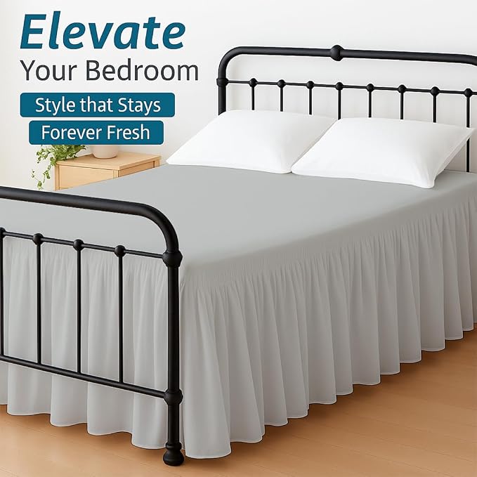 Shreem Linen Ruffled Bed Skirt - Image 3