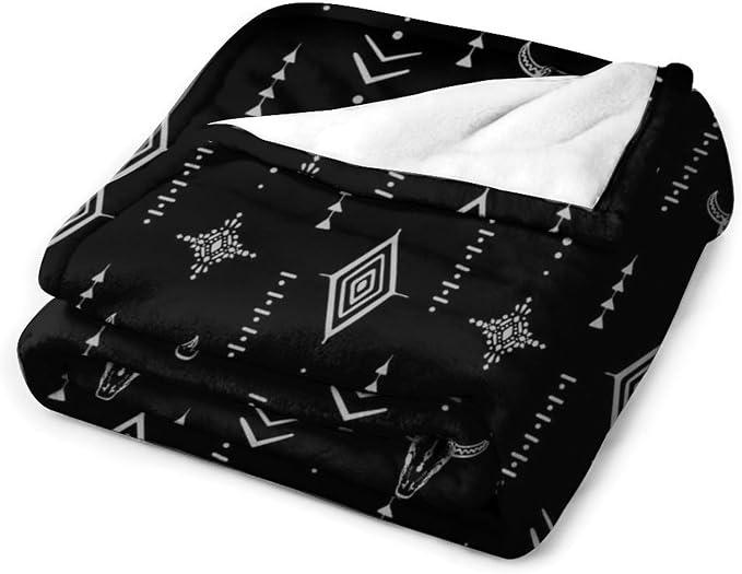 Southwest Blanket, Soft Native Tribal Vintage Abstract Ethnic Pattern Blanket - Image 3