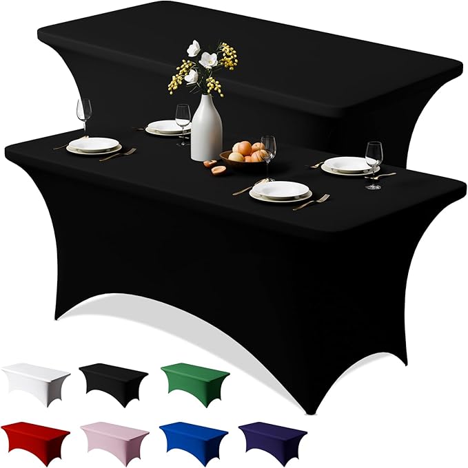 Trlyc 2 Pack 6FT Spandex Table Cloth by TRLYC