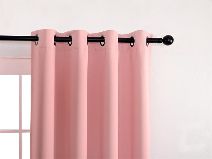 MIUCO Room Darkening Soild Grommet Blackout Curtains - Image 6