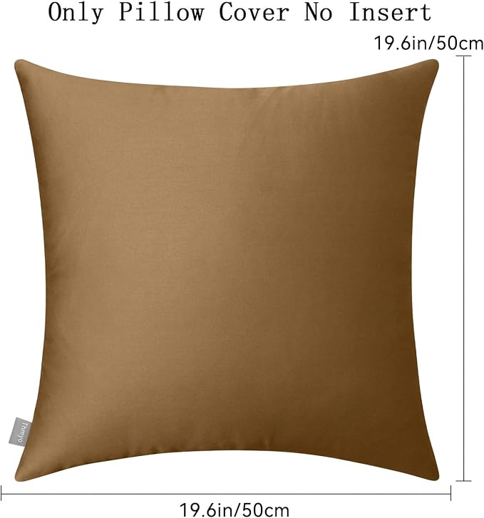 4-Pack 100% Cotton Comfortable Solid Decorative Throw Pillow Case, Thmyo Square - Image 6