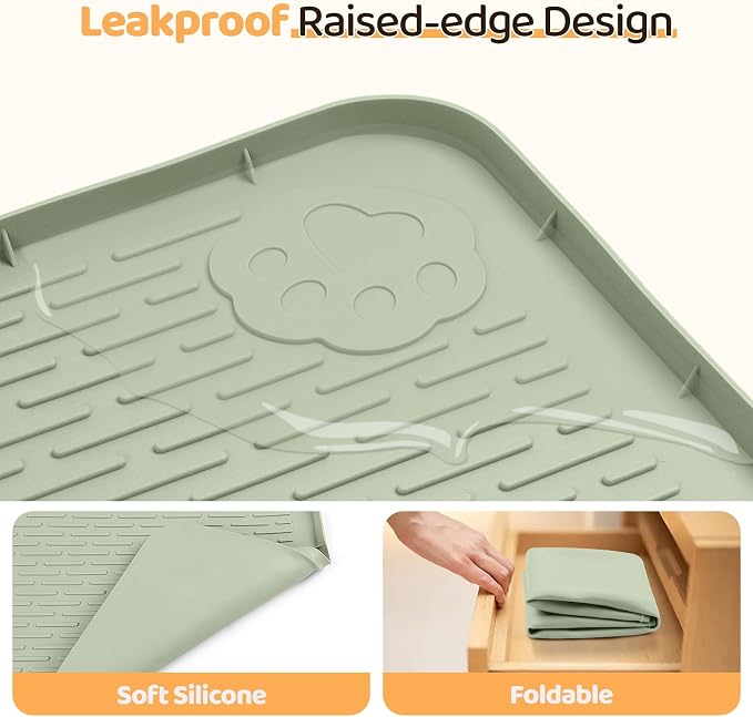 Dog Food Mat, Extra Large 50" x 35" Silicone Pet Feeding Mat - Image 3