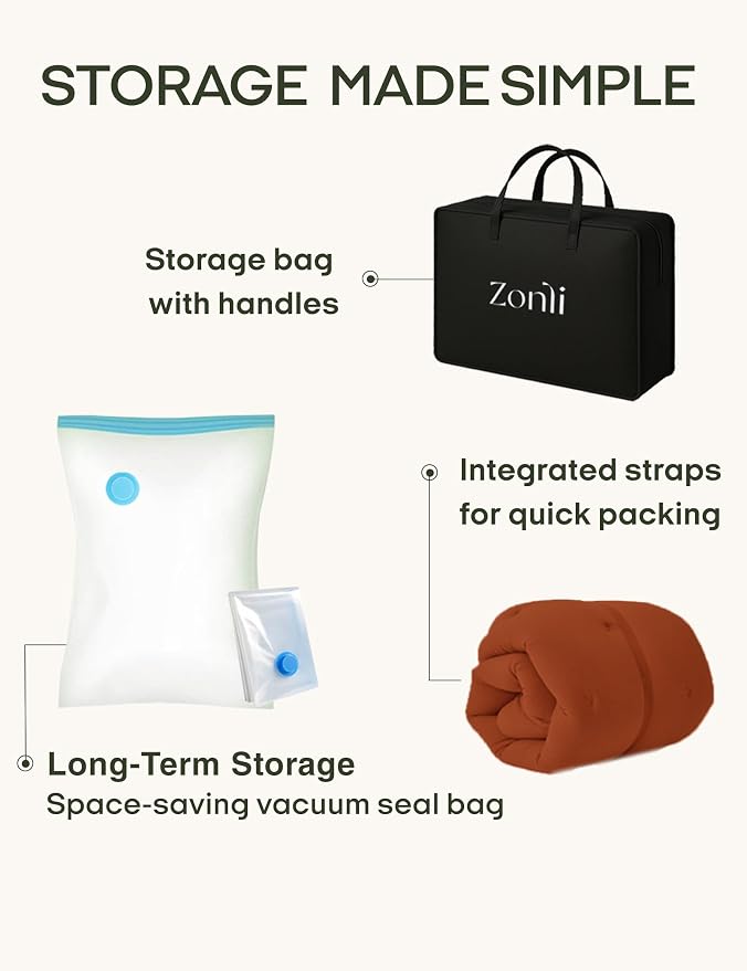 ZonLi Japanese Floor Futon Mattress Full Size 75"x 54", 100% Cotton Cover 2.5'' - Image 9