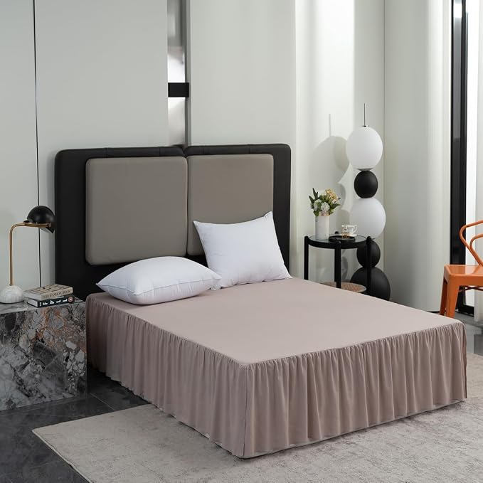 TSUTOMI Bed Skirt Queen Size Ruffled Bed Skirt - Image 5
