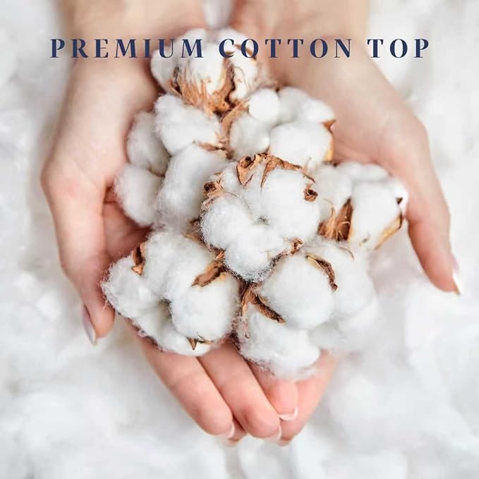 Cooling Breathable Twin Size Thick Mattress Topper, Premium Cotton Mattress Pad - Image 2