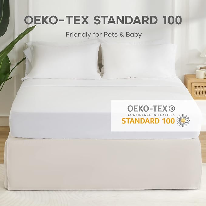 SONIVE King Bed Skirt, Classic Tailored Easy Fit Brushed Microfiber Skirts - Image 7