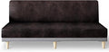 molasofa Leather Like Stretch Futon Slipcover Armless Futon Bed Sofa Cover by Molasofa