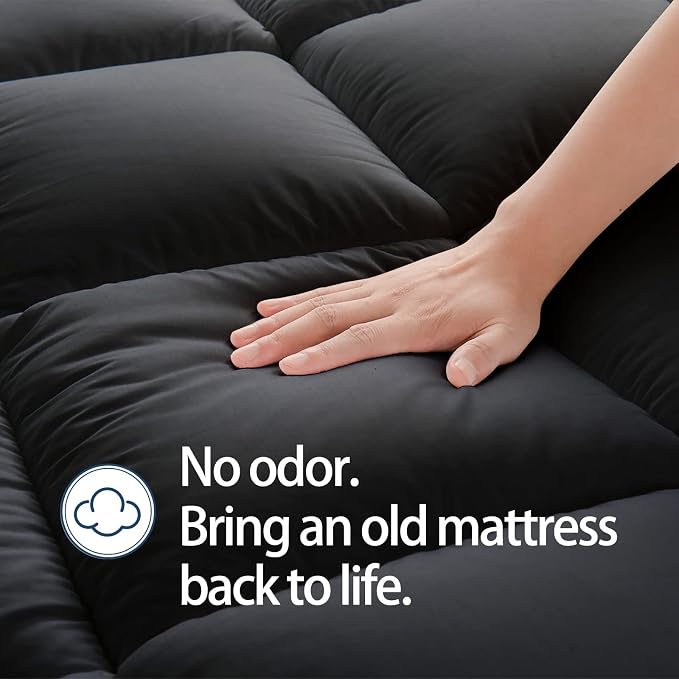 Mattress Topper Full for Back Pain, Extra Thick Mattress Pad Cover, Plush - Image 4