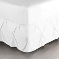 Nestl White Pinch Pleat Cal King Bed Skirt, Microfiber by Nestl
