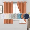 PrinceDeco Linen Texture Curtains 100% Blackout Curtains 64 inch Long 2 Panels by PrinceDeco