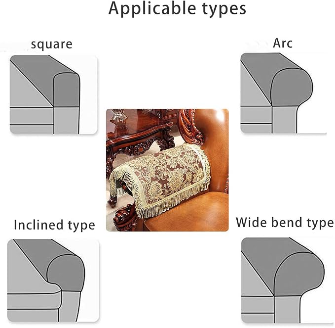 LUFEIJIASHI Luxury Couch Arm Covers, Washable Armrest Covers - Image 4
