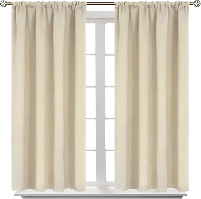 BGment Rod Pocket Blackout Curtains 54 Inches Long by BGment