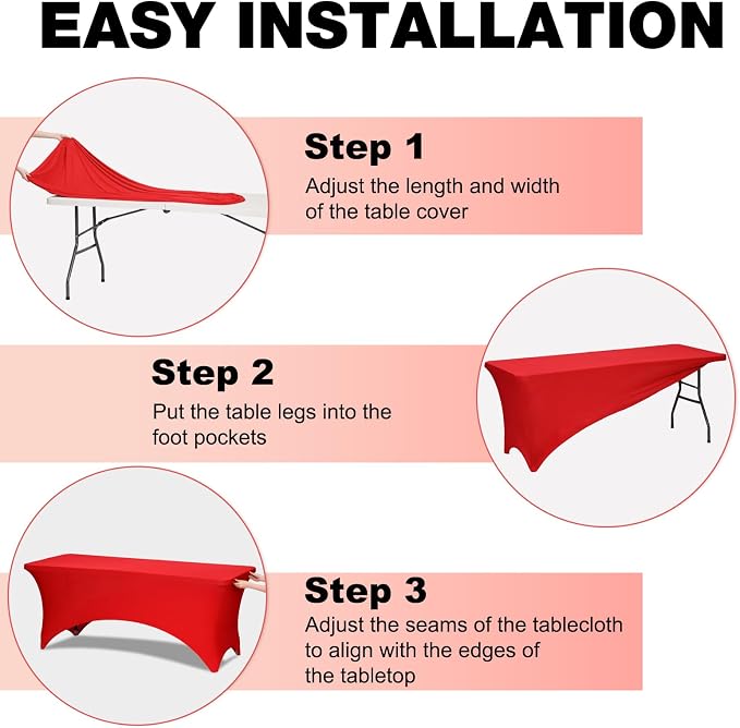 Trlyc 2 Pack 6FT Spandex Table Cloth - Image 5