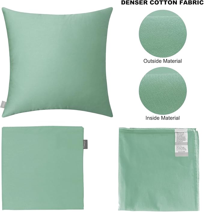 Thmyo 4-Pack 100% Cotton Comfortable Solid Decorative Throw Pillow Case - Image 5