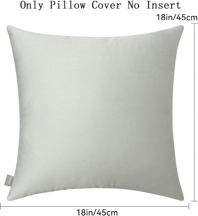 Thmyo 4-Pack 100% Cotton Comfortable Solid Decorative Throw Pillow Case Square - Image 6
