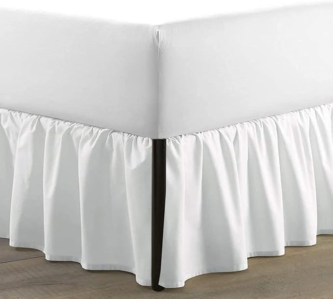 SKY BEDDINGS - Queen Size Ruffled Bed Skirt - 14 Inch Drop Dust Ruffle Bed by SKYBEDDINGS