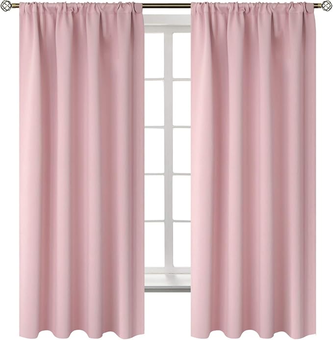 BGment Pink Room Darkening Curtains 63 Inches Length - Image 7