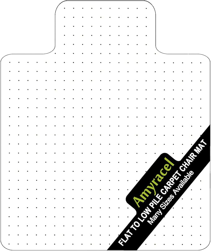 Amyracel Chair Mat for Carpet, Easy Glide Plastic Floor Mat for Office Chair on by Amyracel