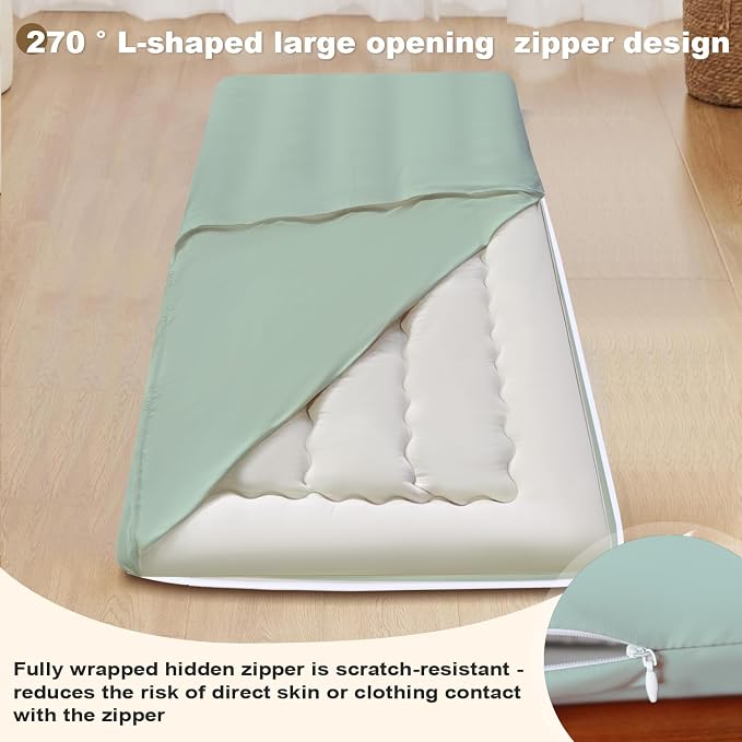 Floor Futon Cover King Size 84" L x 43" W Japanese Floor Futon Mattress - Image 4