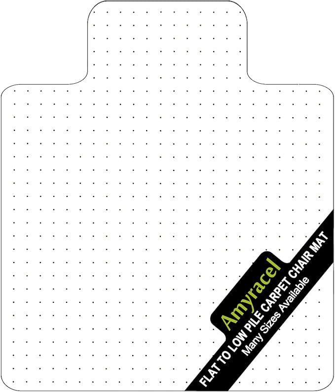 Amyracel Clear Chair Mat for Low Pile Carpet, Easy Glide Plastic Floor Mat for by Amyracel