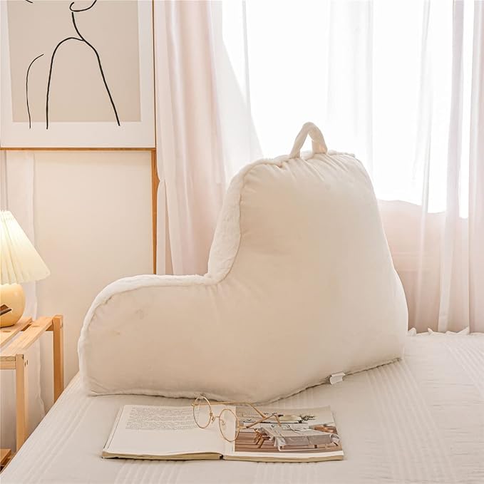 Holawakaka Standard Faux Fur Bed Rest Pillow - Image 4