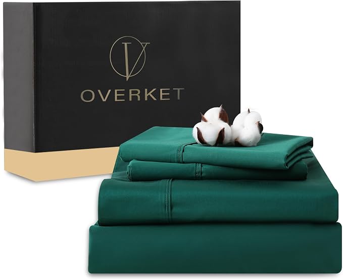 1000 Thread Count Egyptian Cotton Sheets Queen Size Set 4PCS Sateen Weave Soft by overket