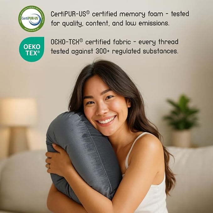 MELLO Lap Pillow for Reading – Memory Foam Gaming Pillow for Lap, Elbow and Arm - Image 4