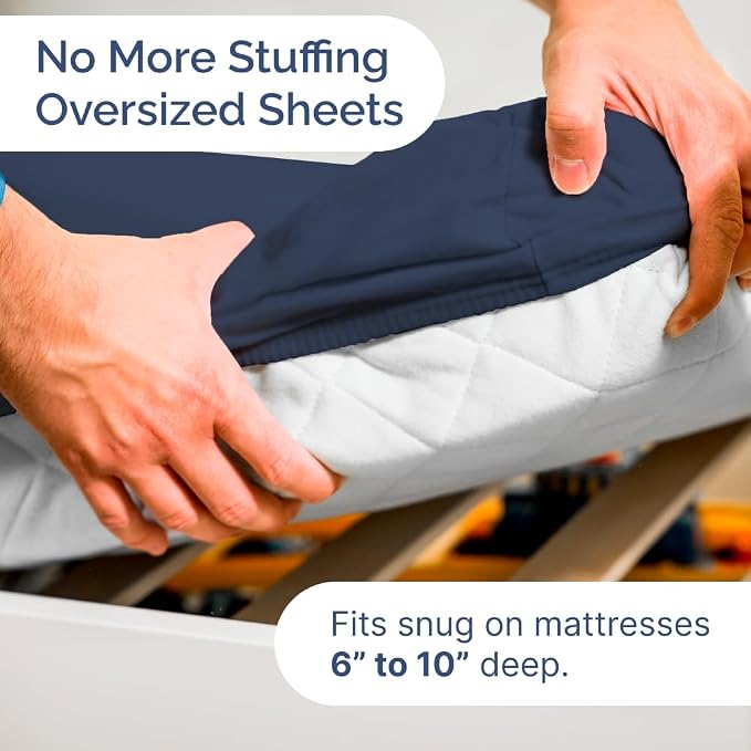 Cot Sheet Set 33” x 75” – 4 Piece Cot Size Twin Mattress Sheets – Ideal - Image 4