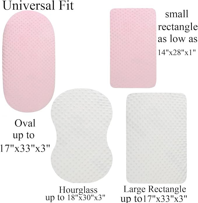 Dot Bassinet Sheet Set 2 Pack Stretch Fitted Cradle Sheets, Ultra Soft Thick - Image 4