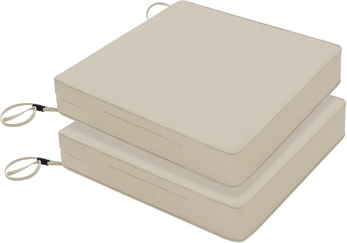 Favoyard Patio Chair Cushions 18 x 18 x 3 Inch Waterproof Outdoor Seat Cushions by OutdoorFurnitureAccessories
