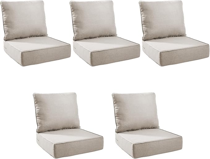 Outdoor Cushion Set for Furniture Patio Furniture, UV Resistant, Water Resistant by PLANNTONNEO
