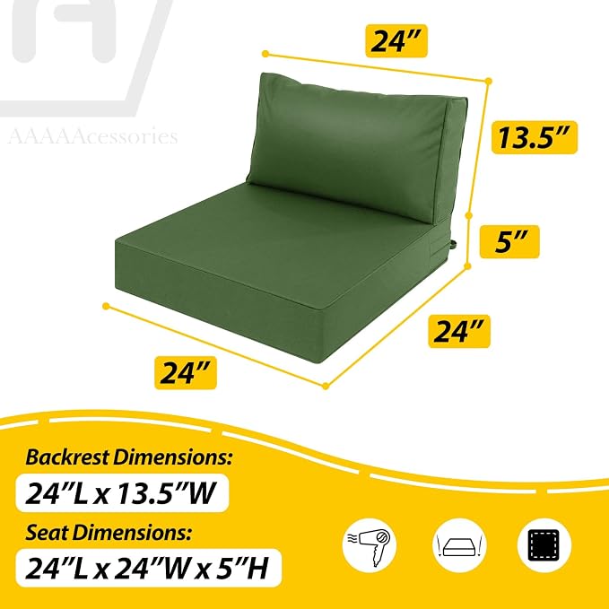 AAAAAcessories Outdoor Deep Seat Cushions, Waterproof, Fade-Resistant Patio - Image 5