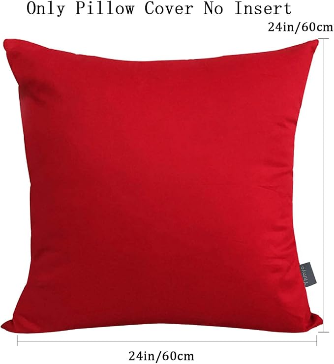 Thmyo 4-Pack 100% Cotton Comfortable Solid Decorative Throw Pillow Case Square - Image 2