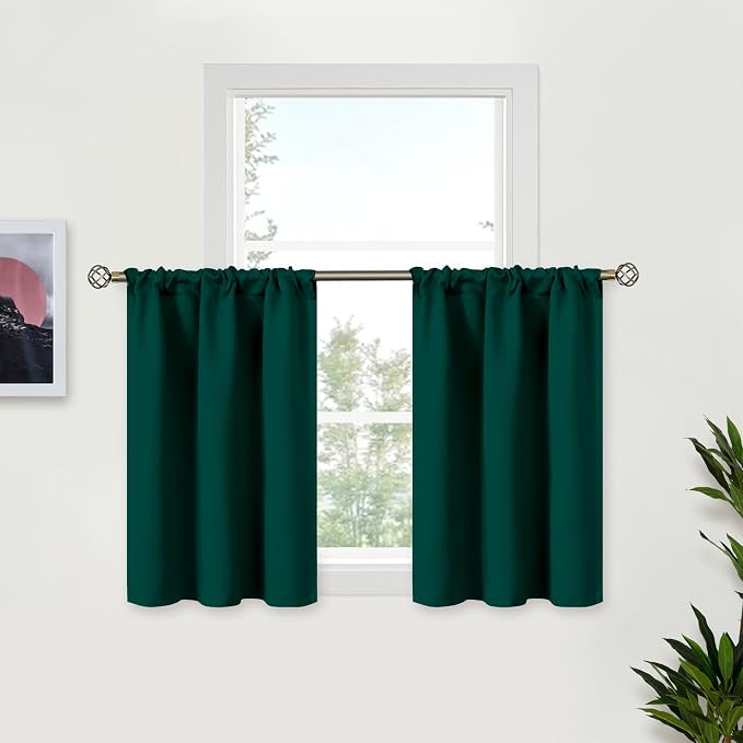 BGment Emerald Green Curtains 36 Inch Length by BGment