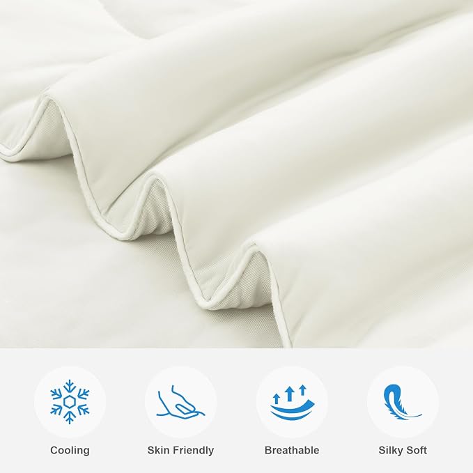 EASELAND Cooling Comforter King, Cold Touch Fabric Absorbs Body Heat, - Image 2