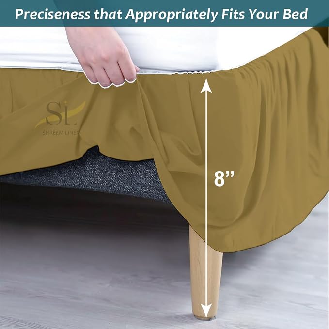 Shreem Linen Ruffled Bed Skirt - Image 4