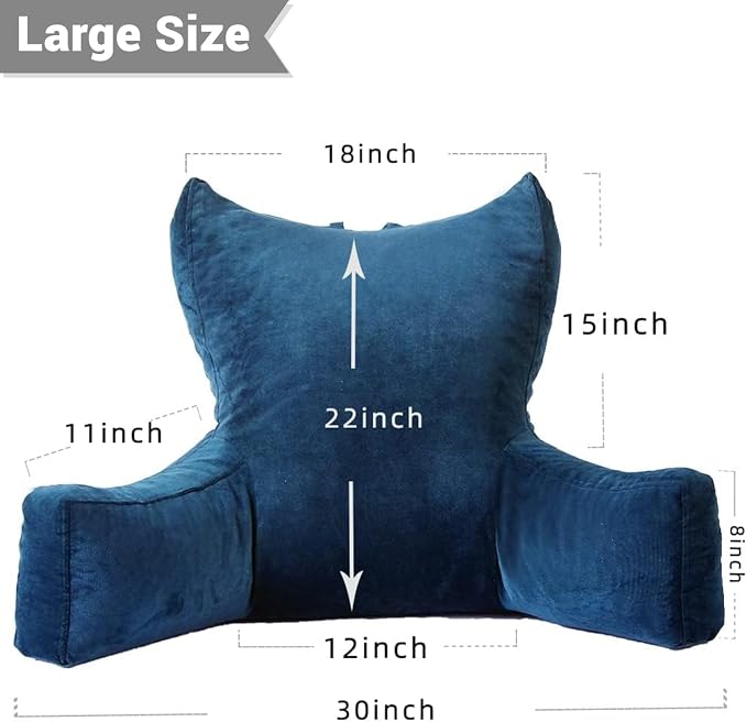 Neustern Reading Pillow for Sitting in Bed Adult, Back Pillow for Bed Shredded - Image 4