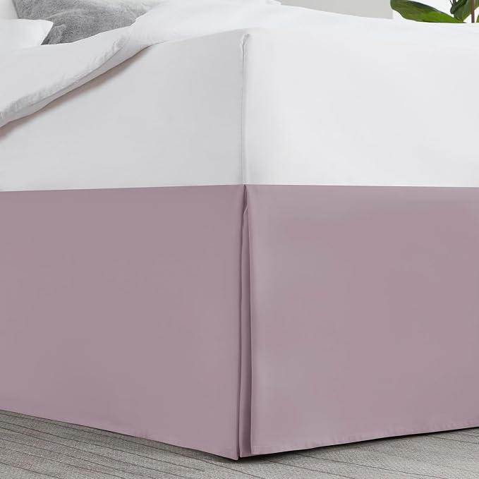 Nestl Dusty Purple Bed Skirt Cal King Size - Image 2
