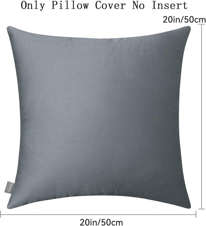 Thmyo 4-Pack 100% Cotton Comfortable Solid Decorative Throw Pillow Case - Image 5