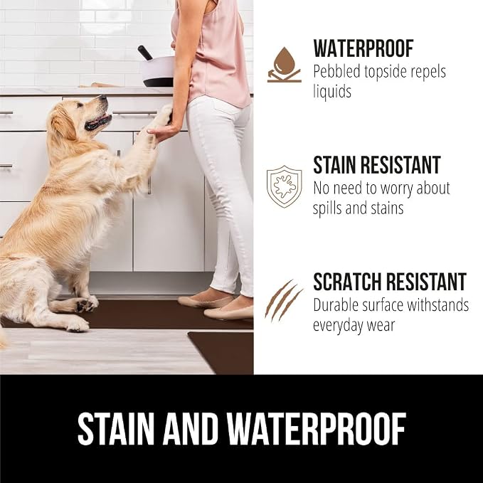 GORILLA GRIP 2 Pack Comfortable Cushioned Kitchen Mats - Image 4