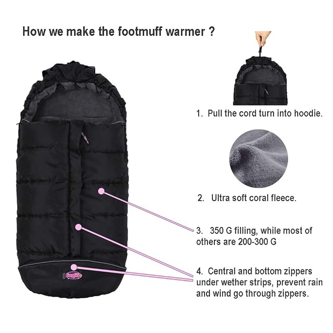 Anti-Kick Stroller Blanket, Toddler Stroller Universal Footmuff Cosy Toes Buggy - Image 3