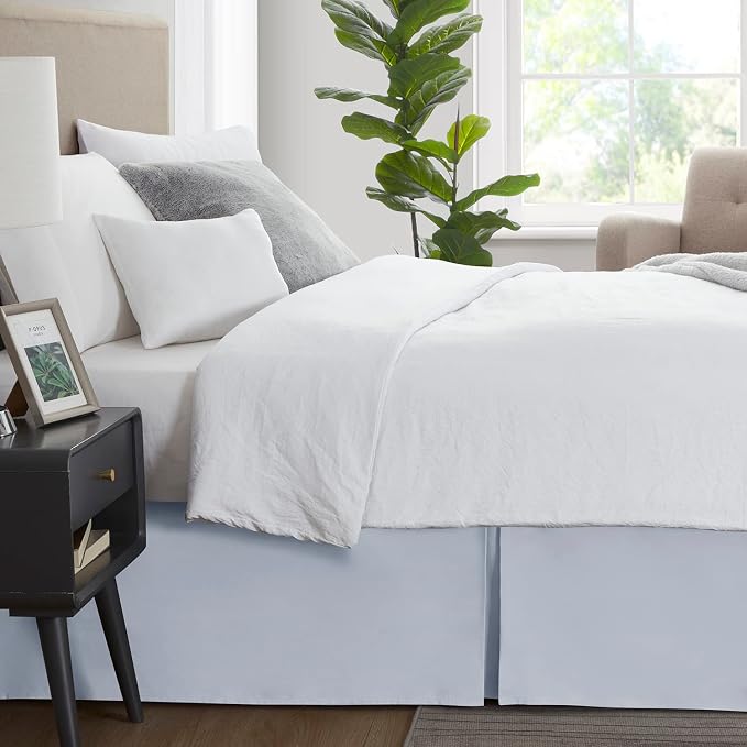 Nestl Ice Blue Twin XL Bed Skirt - Image 3